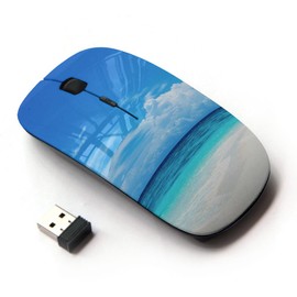 KawaiiMouse [ Optical 2.4G Wireless Mouse ] Caribbean White Sand Paradise Beach
