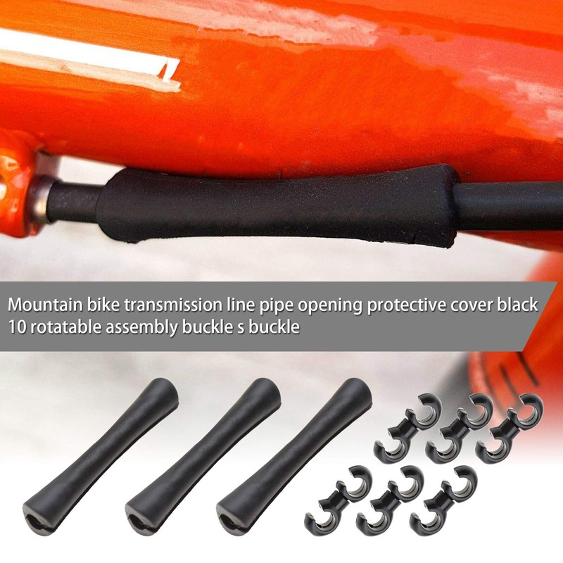 OTOTEC 10Pcs Bicycle Cable Frame Housing Protectors Guides Protective Sleeves