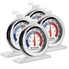 Fridge Thermometer Refrigerator Thermometer,INRIGOROUS 4Pcs Stainless Steel Dial Fridge/Freezer Thermometer