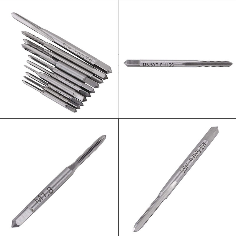 10PCS Machine Hand Tap M1 to M3.5 High Speed Micro