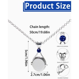 TPZORJX H2o Suddenly Mermaid Necklace Mermaid Locket Chain Girls Stainless Steel Mermaid Pendant Jewellery Necklaces Chain Women, Suitable for Women and Girls