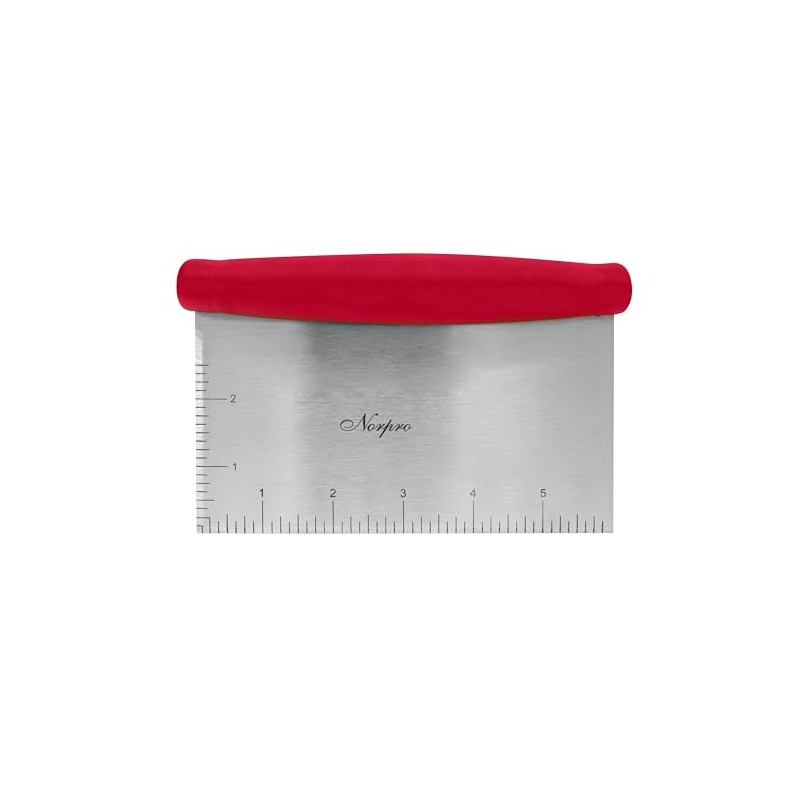 Norpro, Rojo 583R Grip-EZ - Raspador de banco, 6 x