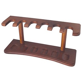 The Big Easy Pipe Accessories 6-Pipe Rack Walnut-P806, Walnut
