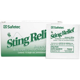 Safetec 242649 Sting Relief, Pack of 10