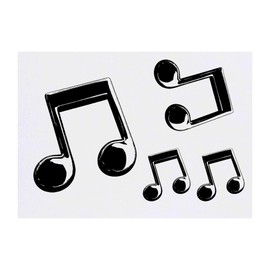 Azeeda 4 x 'Einzelne Musiknote' Temporäre Tattoos - Wasserfest, Hautfreundlich & Ungiftig · Transfers in Verschiedenen Größen (TO00082656)