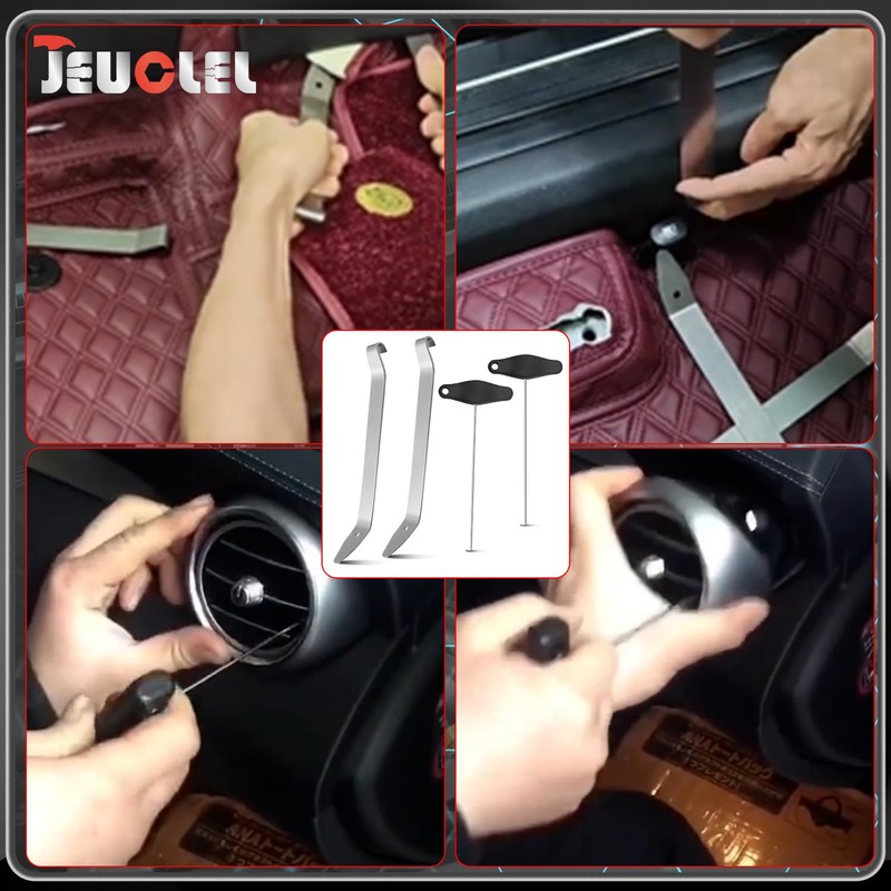 4PCS Instrument Cluster Removal Pulling Hooks Tool & Pry Bar