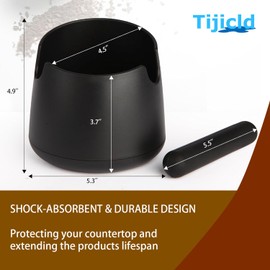 4.9x5.3Inch Knock Box Large Capacity Design Espresso Shock-absorbent Knock Box Espresso with Removable Heavy-Duty Knock Bar,Accessories for Home/Office (Knock Box)