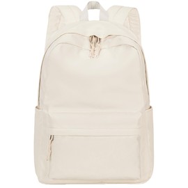 LEDAOU School Backpack Boys Teenager Girls School Bags Kids Backpacks Waterproof Lightweight School Bag Large for School Gifts, Solid beige, Rucksack