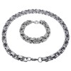 Soul-Cats® Byzantine Chain Stainless Steel Necklace with or without Bracelet