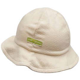 loud + proud Unisex Children's Muslin Jersey Organic Cotton GOTS Certified Sun Hat, vanilla