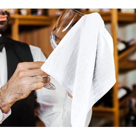 RUVANTI Flour Sack Towels 24 Pack 28x28 Inch, 100% Cotton Tea Towel, Reusable, Machine Washable, Absorbent BarTowels - Dish Cloth Perfect for Drying Dishes & Cleaning - White