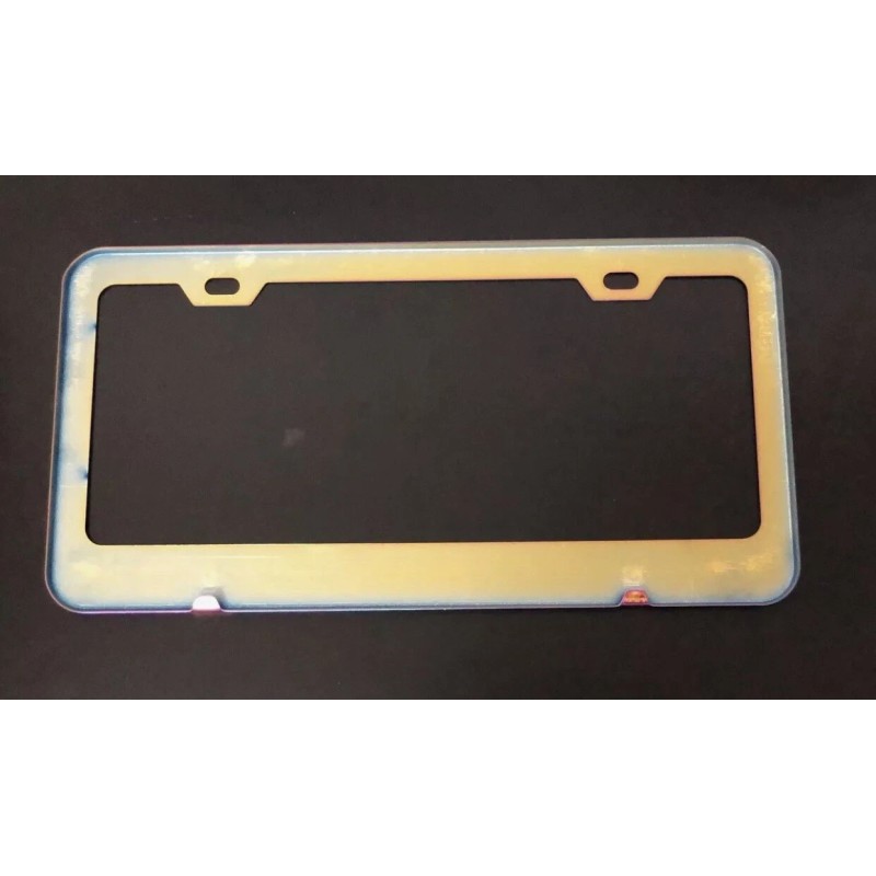 BLVD 1Pc Universal Neo Chrome Stainless Steel License Plate Frame