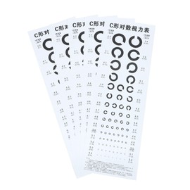 iplusmile 5sheets Visual Examination Chart Wall Eye Testing Chart for Home School Clinic Easy to Use Material for Vision Testing Standard Eye Exam Tool