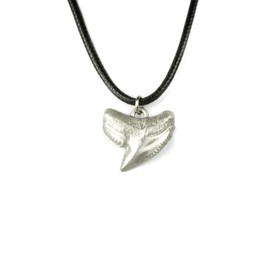 Shark Tooth Necklace for Men and Women - Tiger Shark Tooth Pewter Pendant- Shark Gifts for Women and Men, Emma Tiger Shark Tooth Necklace, Gifts for Shark Lovers, Beachy Jewelry, Shark Tooth Charms