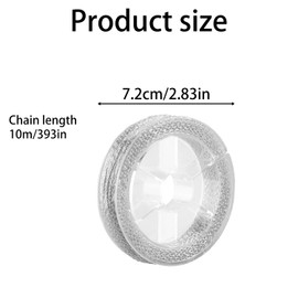 Tabanzhe 33 Feet Silver Necklace Chains-Jewellery Making Link Cable Chain Roll with 20PCS Lobster Clasps 50PCS Jump Rings for DIY Necklace Bracelet Crafting