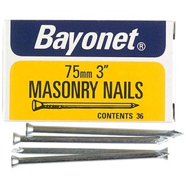 Masonry Nails Galvanised 75mm (PK36) Pack of 36