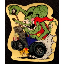 RAT FINK STICKER “ PURPLE TUB” 3 1/2“ X 3 1/2“ UV GLOSSY.