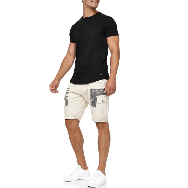 Indicode Men's Jaramillo Cargo Shorts with 6 Pockets, 100% Cotton,