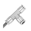 QWORK 1/4" OD Union Tee Stainless Steel 3 Way Tee