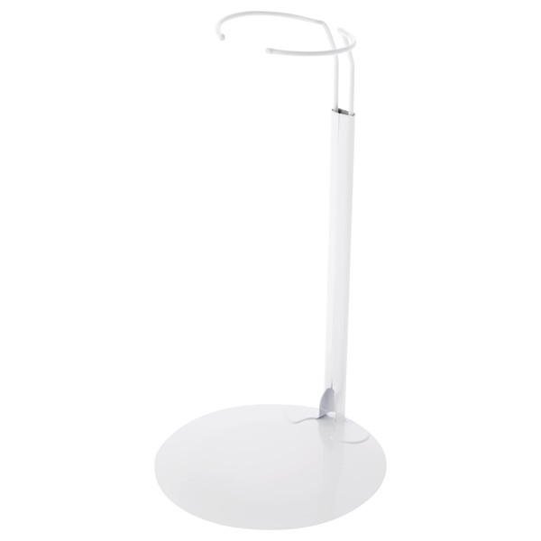 Plymor DSP-90W White Adjustable Doll Stand, fits 15, 16, 17,