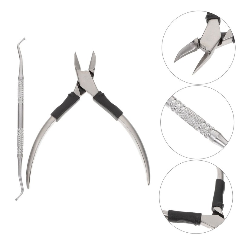 VICASKY 1 set Stainless Steel Nail Scissors Professional Cuticle Remover