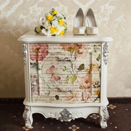 Flortlias Antique Pattern Decoupage Tissue Paper, DIY Art Tissue, Decor Paper Sheet for Furniture, Wall, Living Room and Nightstands, Vintgae Watercolor Rose，Letter 16.54" x19.69"