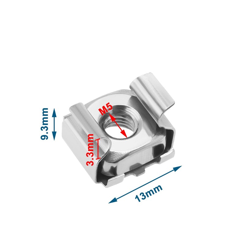 EMSea 20pcs M5 Cage Nuts 304 Stainless Steel Nuts Assembly