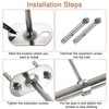 sourcing map 4 Pcs Ceiling Mount Bracket, Wardrobe Pipe Bracket,