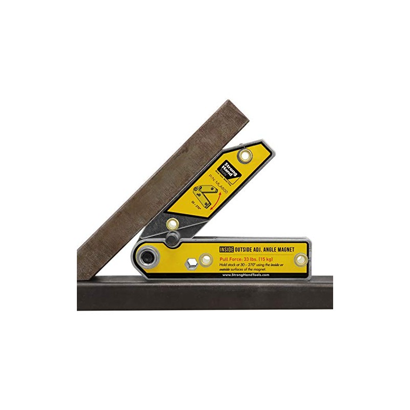 Adjustable Angle Magnetic Square, Angle 30°-270°, Inside/Outside Magnets, Angle Setting