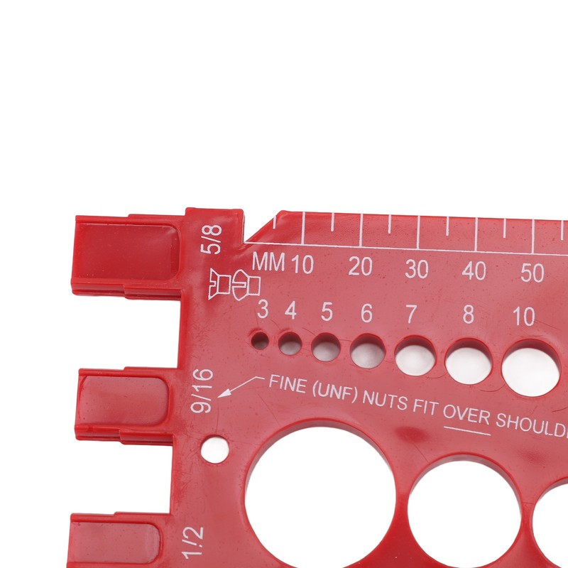 Nut Bolt Thread Gauge ABS Highly Accurate Portable Bolt Nut