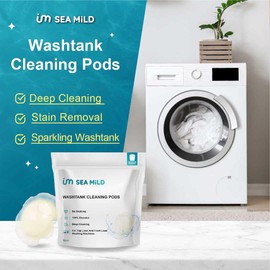 Washtank Cleaning Pods, Washing Machine Cleaner Capsule, Washer tub, Washing machine drum Eco Friendly, Biodegradable, Deep Cleaning, Deodorizes, Refreshes, Removes scale and Protects