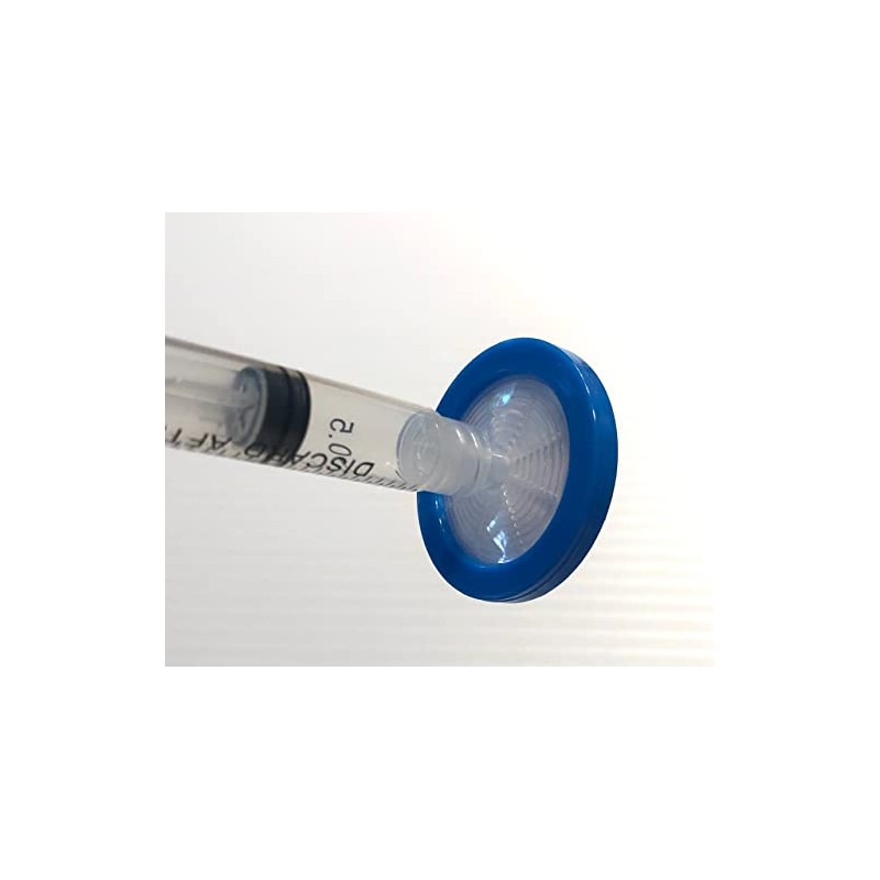 Advangene Syringe Filter Sterile 0.22 Micron 30 mm PVDF Blue