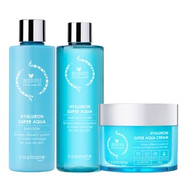 Clean Beauty Hyaluronic Women's Basic 3 Piece Set Skin 420ml Lotion 300ml Moisturizing Cream 200ml / 청정미인 히아루론 여성 기초 3종 세트 스킨 420ml 로션 300ml 수분크림 200ml