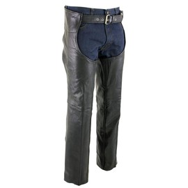 Milwaukee Leather Men's Premium Leather Motorcycle Protective Biker Riding Chaps - 32