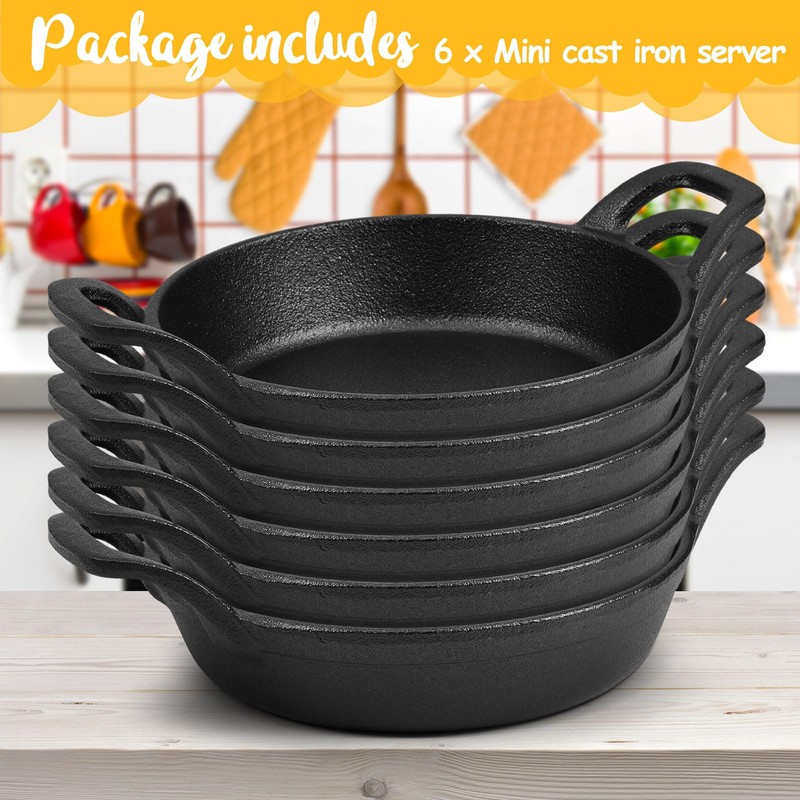 Ziliny Mini Cast Iron Skillets 6.3 x 6.3 x 1.5