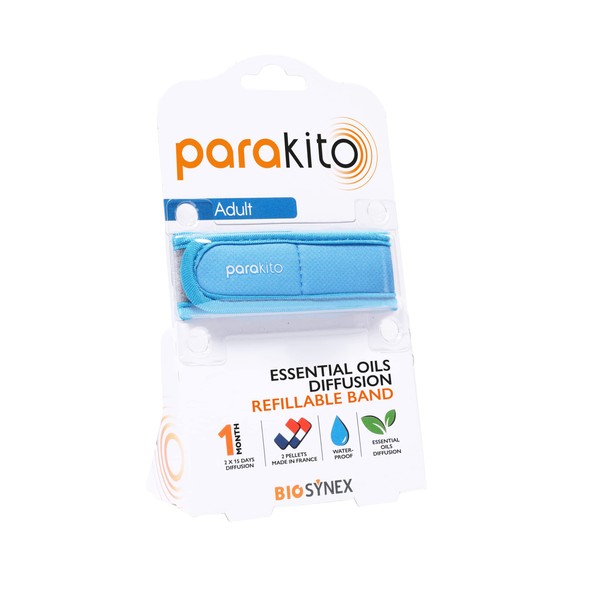 PARA'KITO Essential Oil Diffusion Mosquito Wristband (Blue)