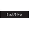 Name Plate Engraving Blanks - 2" x 10" (5-Pack), Black/Silver