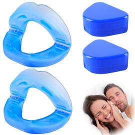 Infreecs 2PCS Anti Snoring Mouthpiece Devices, Effective Stop Snoring Aids, Anti Snore Mouth Guard for Men Women with Storage Case, Prevent Bruxism & Snore, Sleep Apnea Mouthpiece for Good Sleep