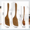 2 Pieces Cooking Spatula, 1 Piece Wooden Wooden Spoon, Chef