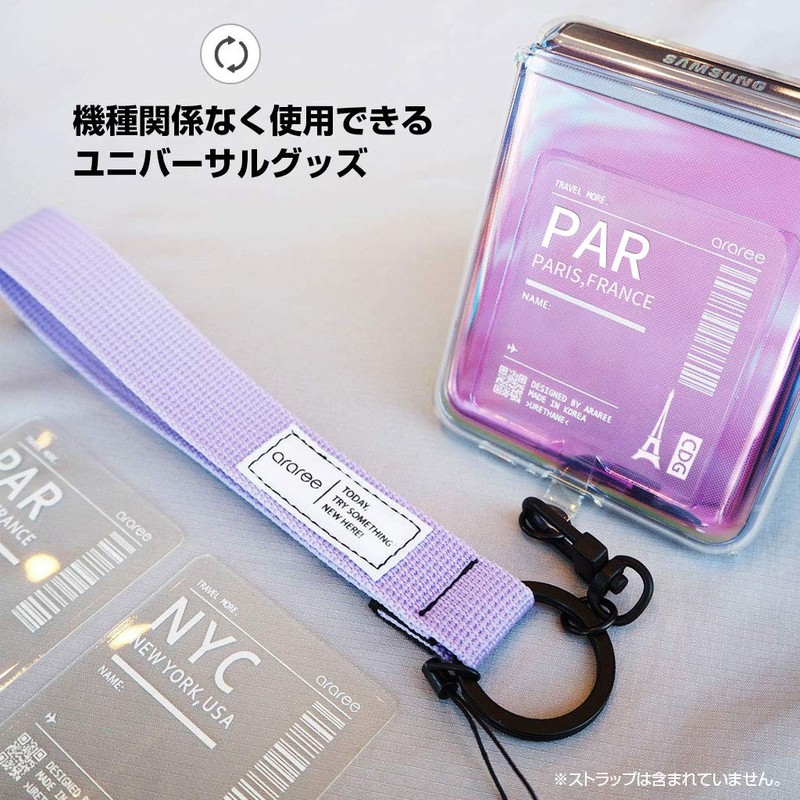 araree TAG HOLDER AR19139 (Clear) External Strap Hole [Strap Holder