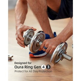 BandSmith Silicone Ring Cover Compatible with Oura Ring Protector, Elastic Case for Oura Ring Gen 4/3 Working Out - Patent Protected (Neutral Nest-10P, M for 11/12/13)