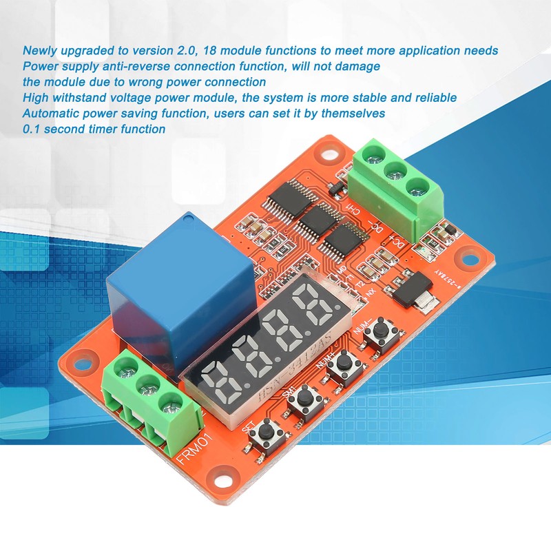 Time Delay Relay Module 18 Functions Timing Delay Cycle Self