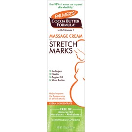 Palmer's Cocoa Butter Formula Crema Concentrada de Masaje para las Estrías con Manteca de Cacao, Vitamina E, Colágeno, Elastina, Aceite de Argán y Manteca de Karité, 125g