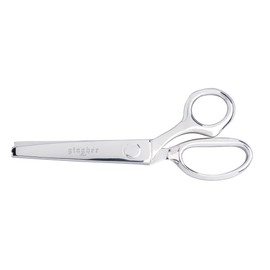 Gingher 7.5" Pinking Shears, Zigzag Blades Prevent Fraying, Chrome Plated Nickel Finish
