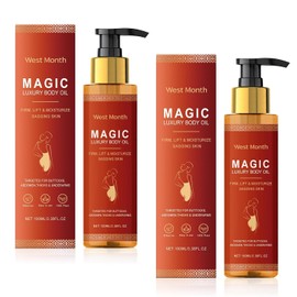 Magic-Körperöl,mit 99% Natürlichen Inhaltsstoffen,Hautstraffendes Körperöl,Oil Beauty,für trockene,Linien,Durchhängen Haut,Pflegeöl(200 ml)
