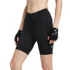 NUCKILY Ladies Padded Cycling Shorts Black with Pockets Lightweight Breathable