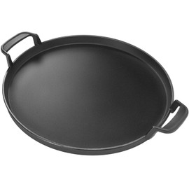 GasSaf 7421 Gourmet BBQ System Griddle for Weber 22 1/2 Inch Original Kettle Premium Charcoal Grills, 22.5'' Smokers, Performer Premium Grills Insert, 12" Round Cast Iron Griddle for 8835 64812 64815