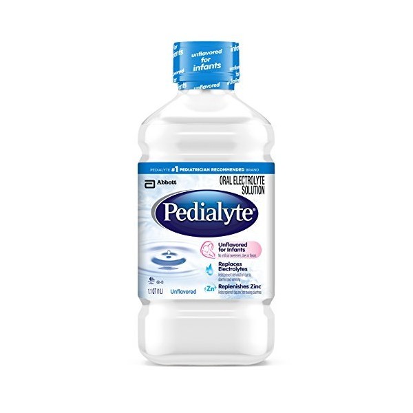 Pedialyte Oral Electrolyte Solution, Unflavored, 1-Liter, 8 Count by Pedialyte