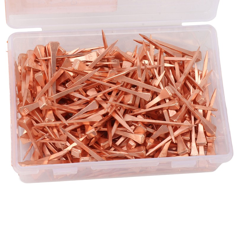 250Pcs Horseshoe Nails Copper Plated Rustproof Equestrian Riding Equipment Pet
