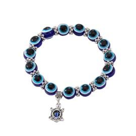 SBI Jewelry Women Turtle Evil Eye Lucky Charm Bracelet Beaded Stretched Animal Spiritual Protection Stranded Wrap Guardian Birthday Anniversary